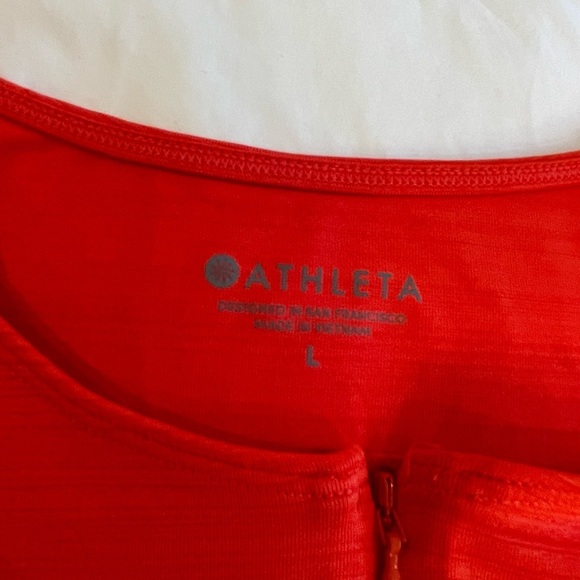 Athleta Cycling Size Large Orange/Tangerine Color Top - Picture 10 of 13